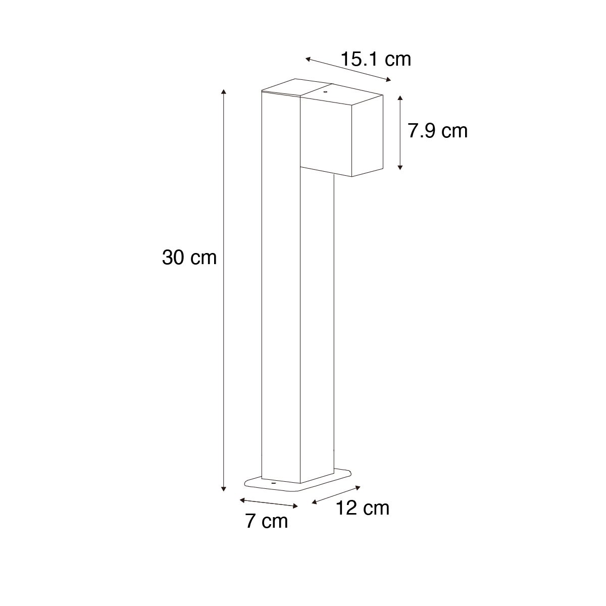 Farola de exterior industrial marrón óxido 30 cm IP44 - Baleno - 3