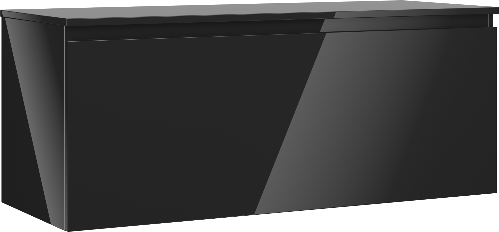 Mexen Orio szafka łazienkowa podumywalkowa 120 cm z blatem, 1 szuflada, czarna połysk - 91A10-12047-1-BFC70