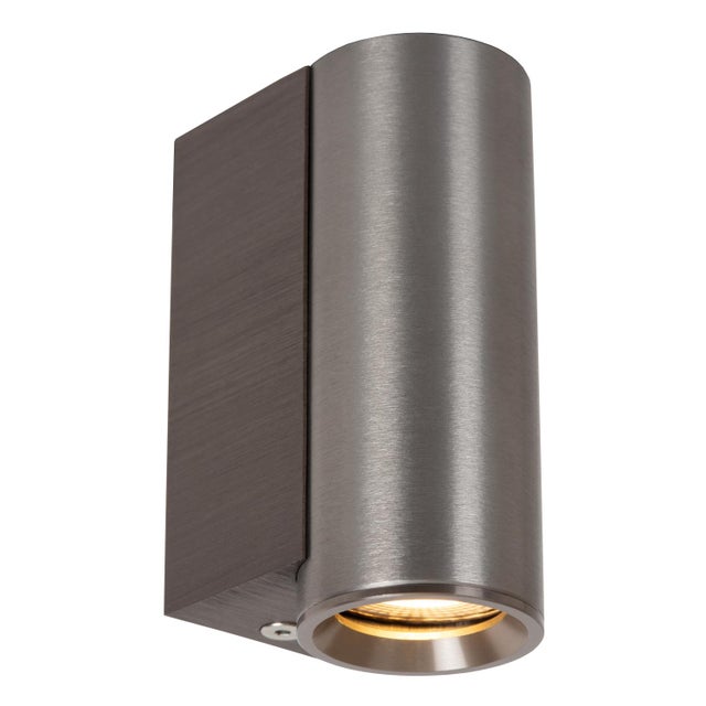 Kinkiet tuba dół DUPLA szary 1xMR11x3.8W aluminium wym:6x4x6,2cm IP20 Lucide