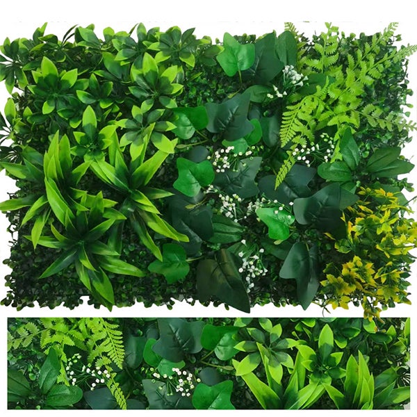 Sztuczna ściana roślinna 60x40cm - Dekoracja eventowa - Plastikowe rośliny imitujące naturę