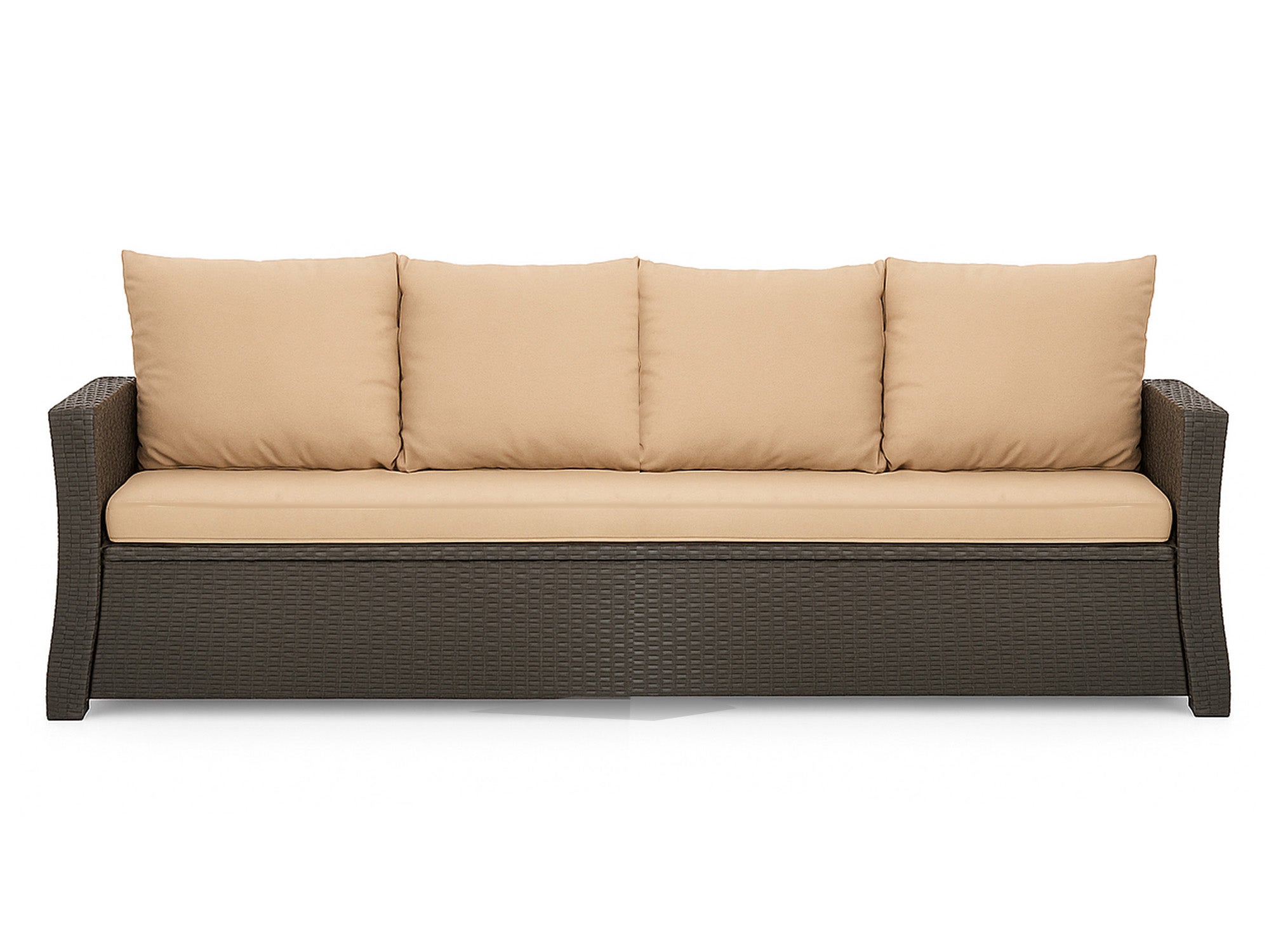 Poduszka ogrodowa na sofę rattanową 170x60x50cm poduszka na meble rattanowe beżowa, poduszka na balkon taras, poduszki na meble ogrodowe