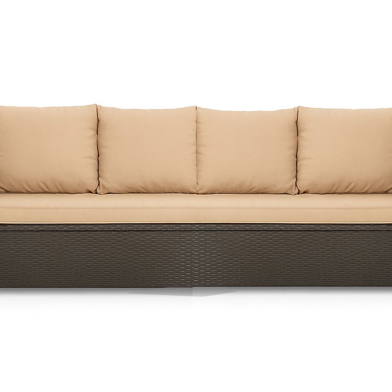 Poduszka ogrodowa na sofę rattanową 170x50x50cm poduszka na meble rattanowe beżowa, poduszka na balkon taras, poduszki na meble ogrodowe