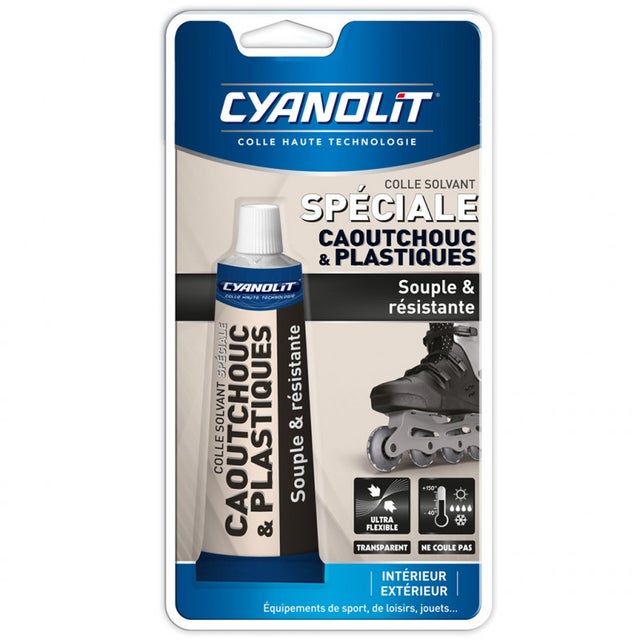 COLLE spécial caoutchouc plastique 50ml.Cyanolit - D469429