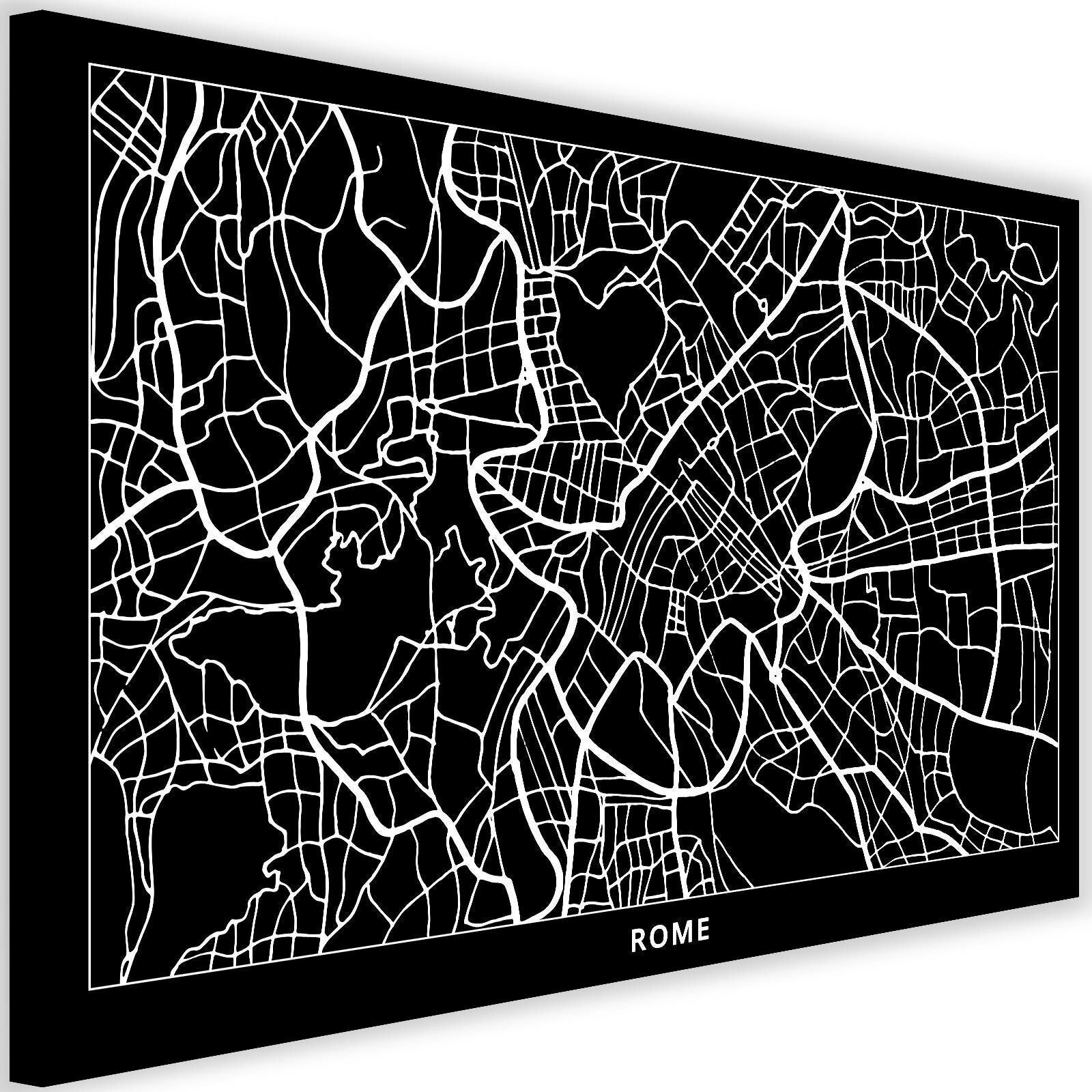 Obraz na płótnie, Rzym - plan miasta 120x80