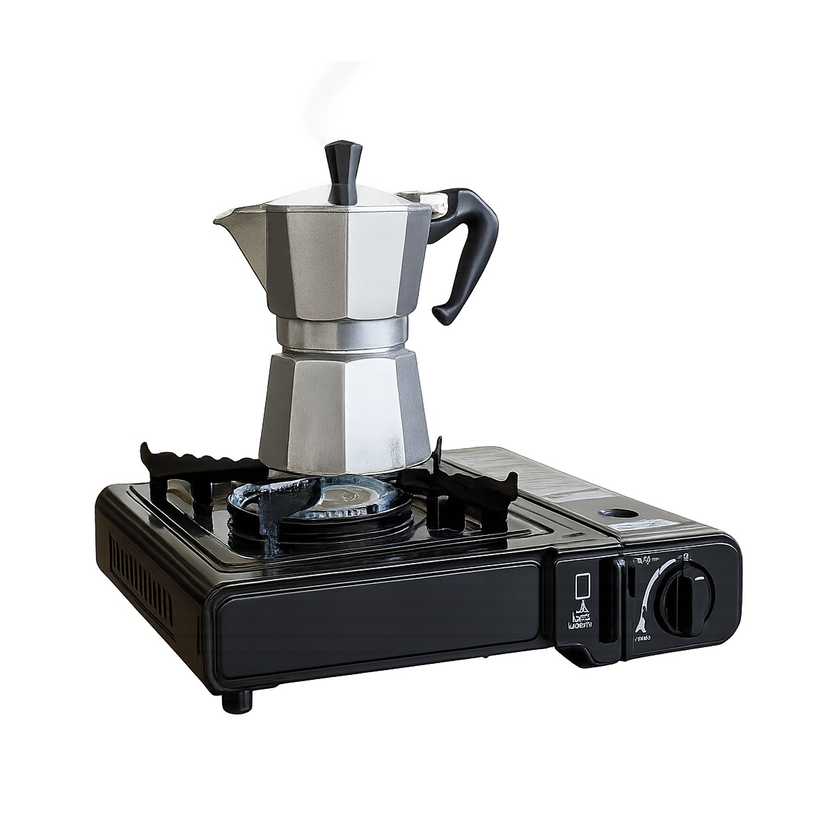 Portatile Fornelli Da Campeggio A Gas A Butano Stufa Per Picnic Fornello Gas Portatile Antivento 5 Fuochi Per Esterno/Feste Accensione - Foto 4