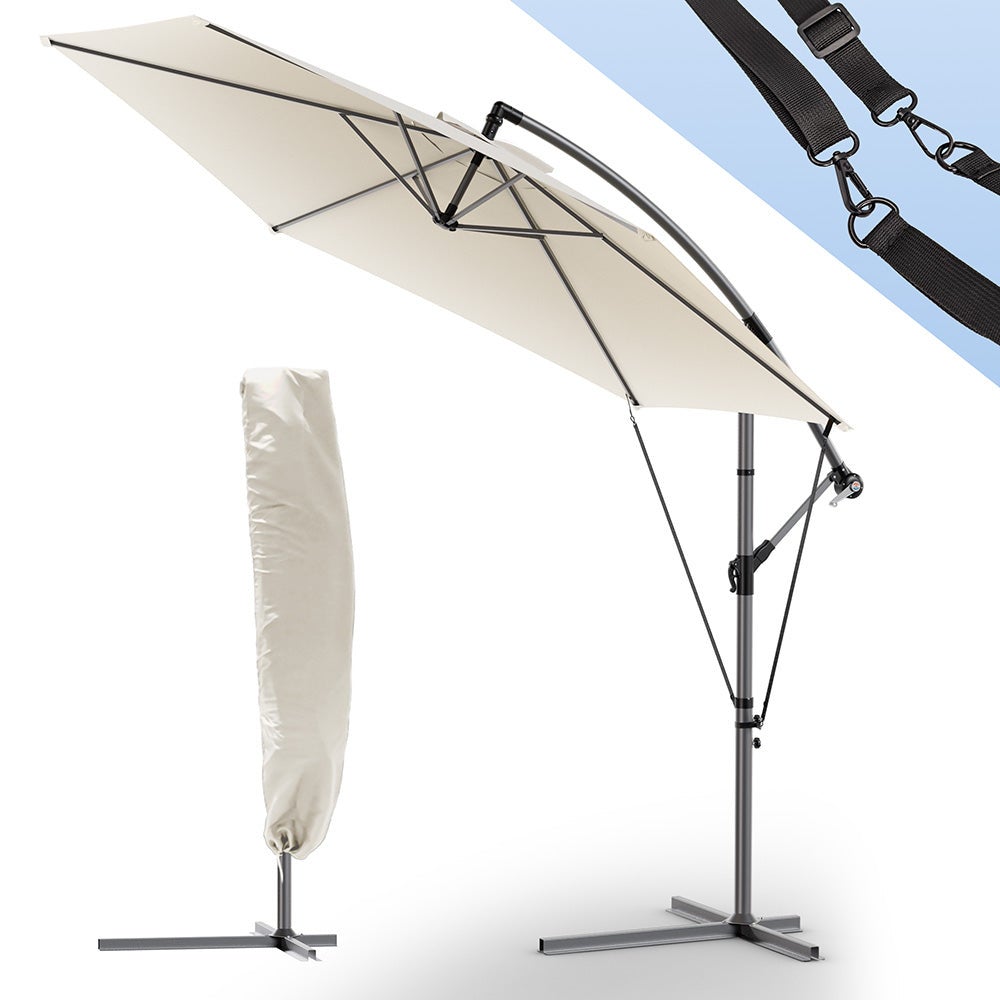 5 Cinghie Fisse Per Ombrellone Da Giardino Antivento - Set Regolabile Con Cinghie Da 17, 34 E 275 Cm - 3