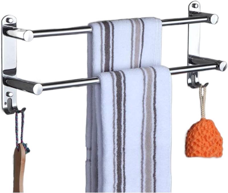 Porte-serviettes Pivotant à 4 Bras En Acier Inoxydable SUS304, Support Mural Peu Encombrant Avec