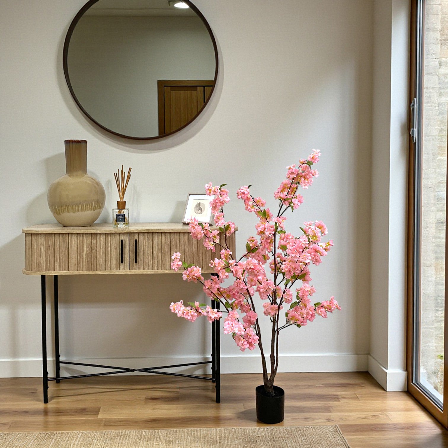 Cerisier artificiel rose 115cm - 2