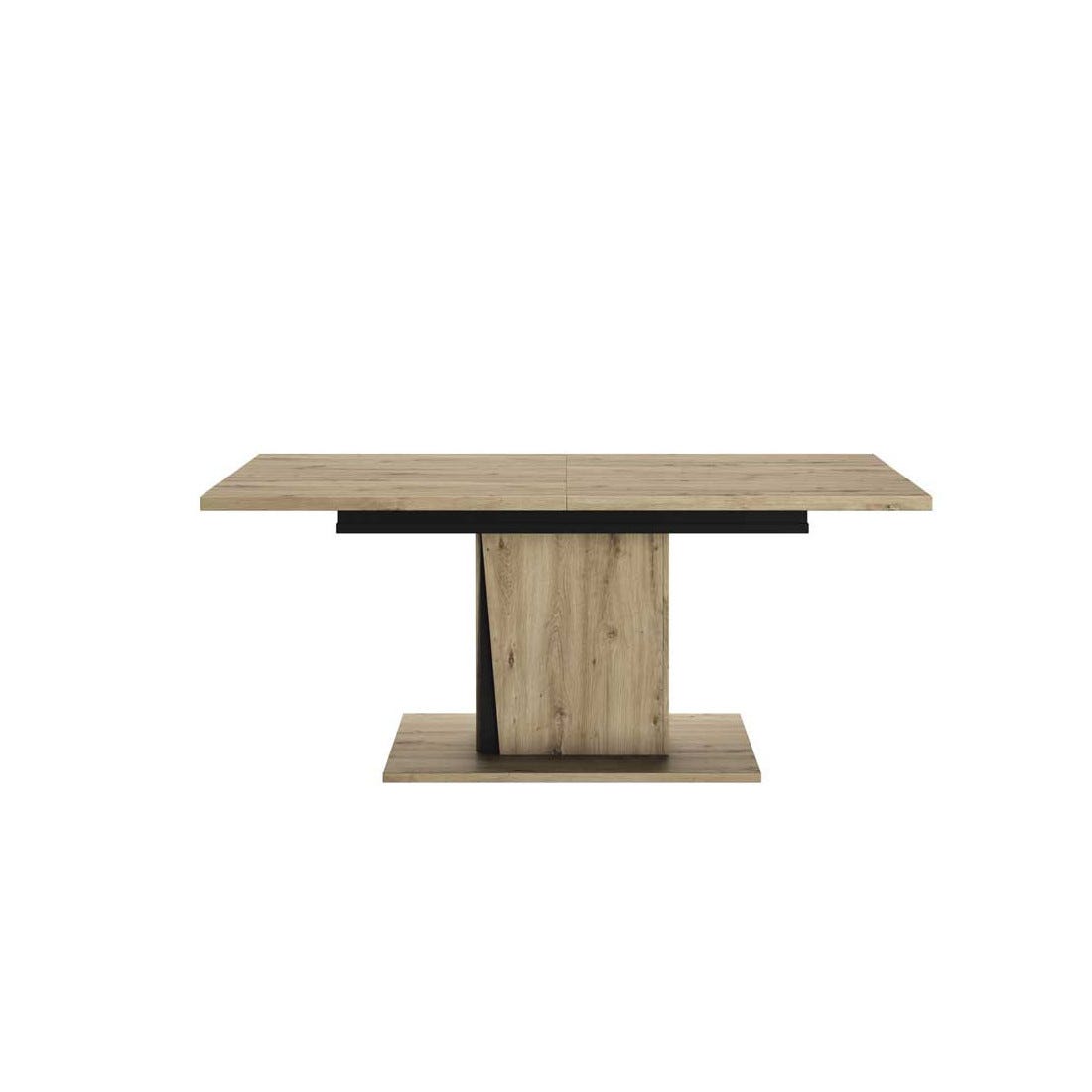 Table rectangulaire extensible Chêne/Noir - LIGNAC | Leroy Merlin