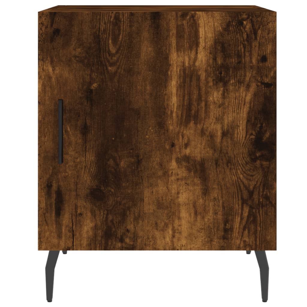 Maison Exclusive - Tables de chevet 2 pcs chêne fumé 40x40x50 cm bois d'ingénierie - 7