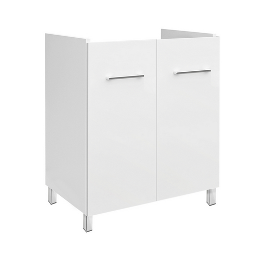Mueble para fregadero de cerámica de dos puertas de 60x50 cm - blanco