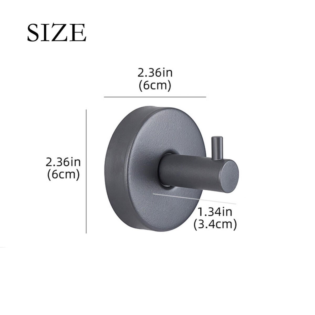 Set Di 4 Ganci A Ventosa Per Doccia, Robusti Ganci Per Porta In Acciaio Inox Di Colore Grigio 96018623