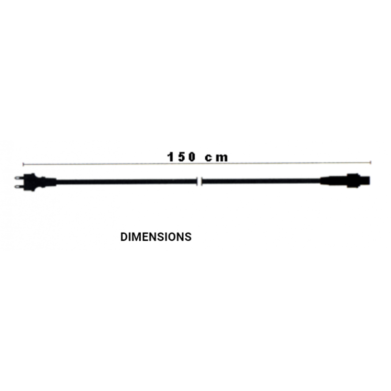 Câble d'alimentation noir 1.5M pour guirlande guinguette IP44 230V Lotti - 2
