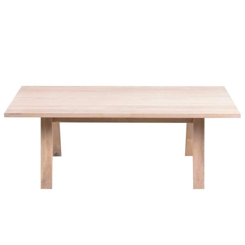 Stolik kawowy drewniany prostokątny A-Line ACTONA bielony nowoczesny 130x70 cm do salonu 1 szt.