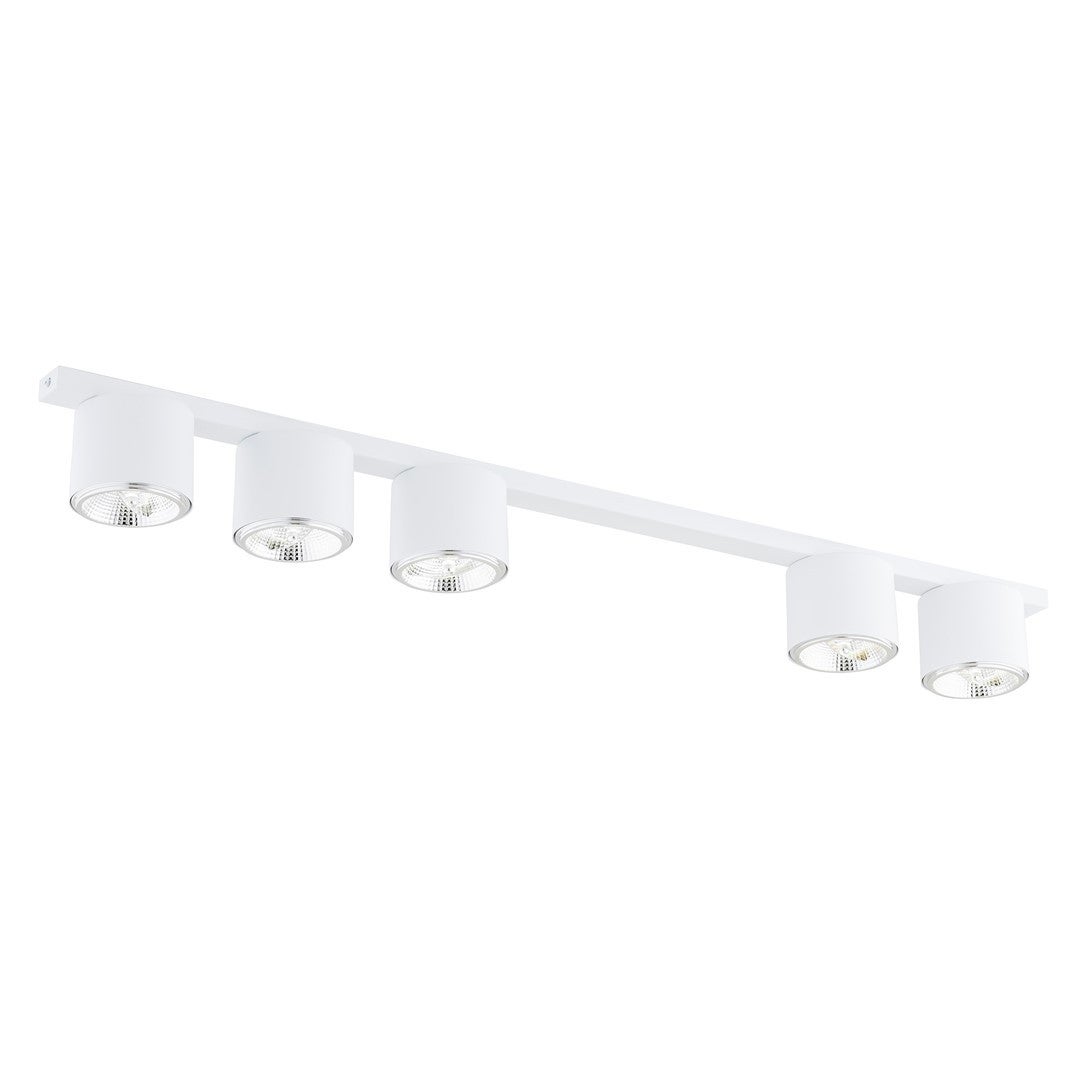 Reflektor sufitowy spot natynkowy Nano listwa biały 5xES111x15W wym: 11,5 x 116 x 11,5 cm metal Emibig