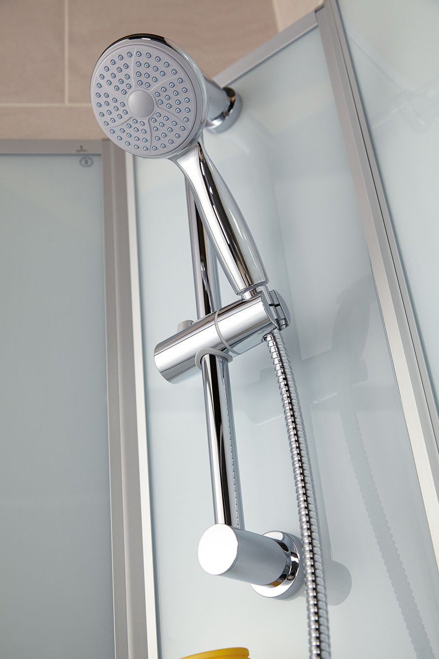 Schulte cabine de douche intégrale 120x80x204cm, ouverture vers la droite, verre 5mm, cabine de douche complète, porte coulissante, alu argenté, Ibiza - 2