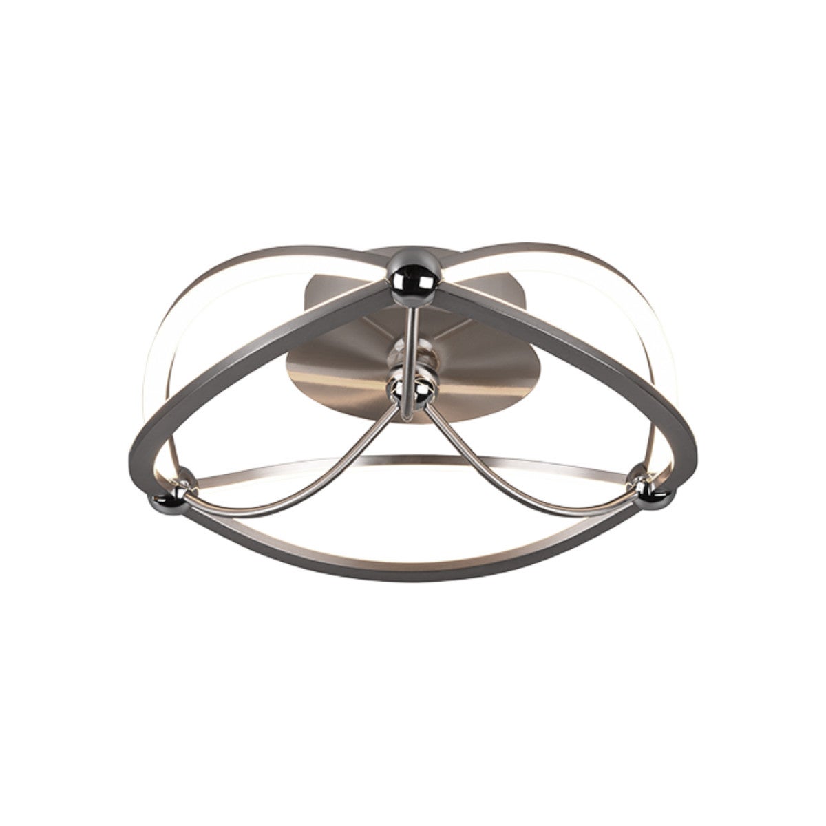 Lampada Da Soffitto Michael Trio Leuchten 2 Luci - Barra In Nickel Satinato Orientabile Per GU10 - 32 Cm - 6