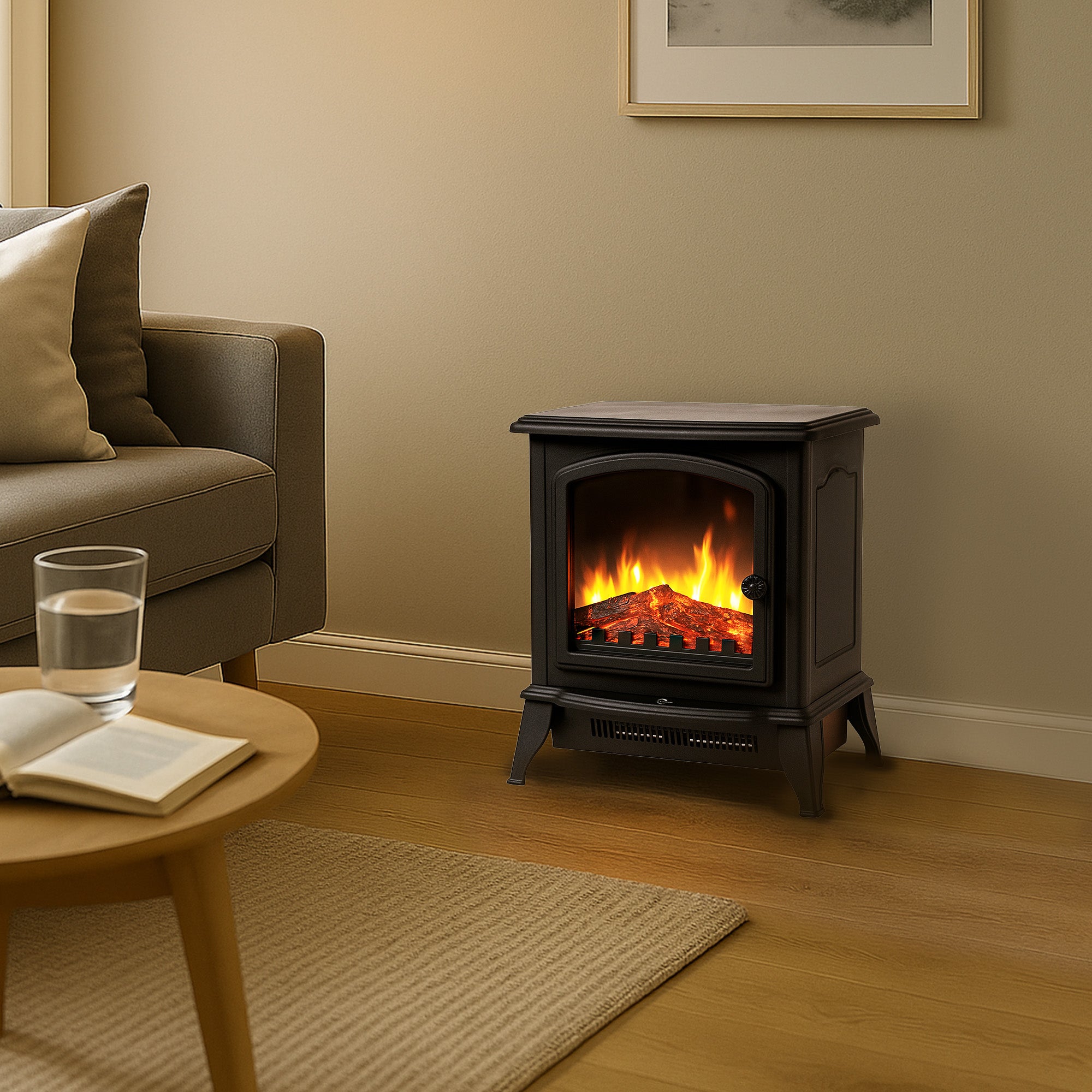 Poêle/Cheminée Electrique Xelia 1800 W 46 x 36 x 22cm Sannover - 2