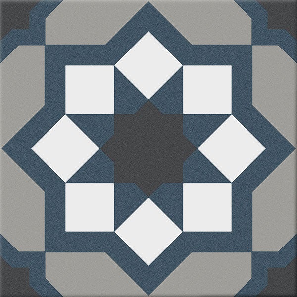 Carrelage sol effet carreaux de ciment Classico capri cold 20x20 cm - Réflex boutique - 2