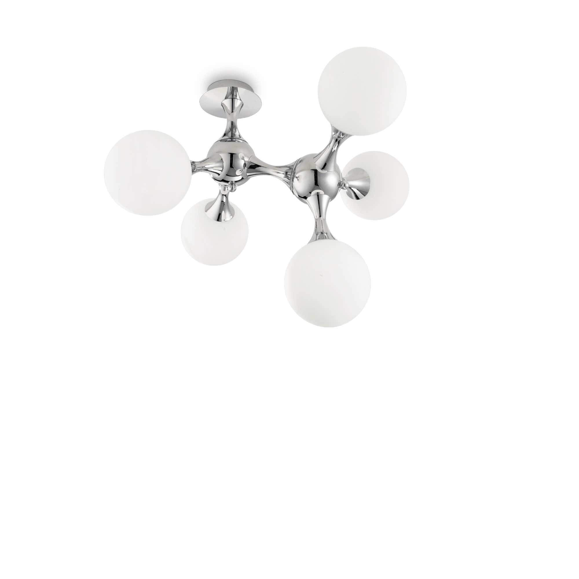 Ideal Lux  Plafonnier Blanc Nodi Bianco 5 Ampoules , Leroy Merlin