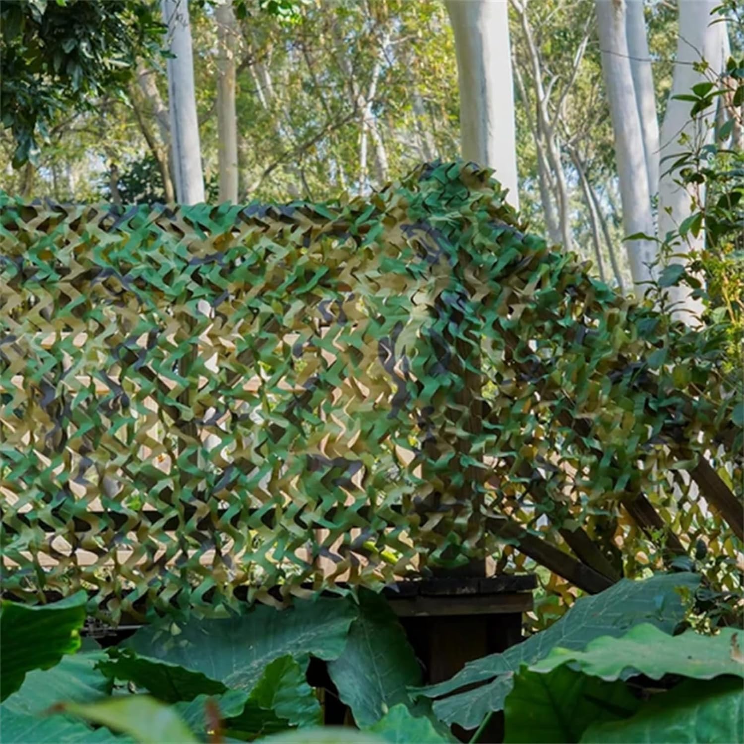 Filet de camouflage vert 3x6m, filet pare-soleil extérieur, pour parasol camping tir chasse fête décoration - 3