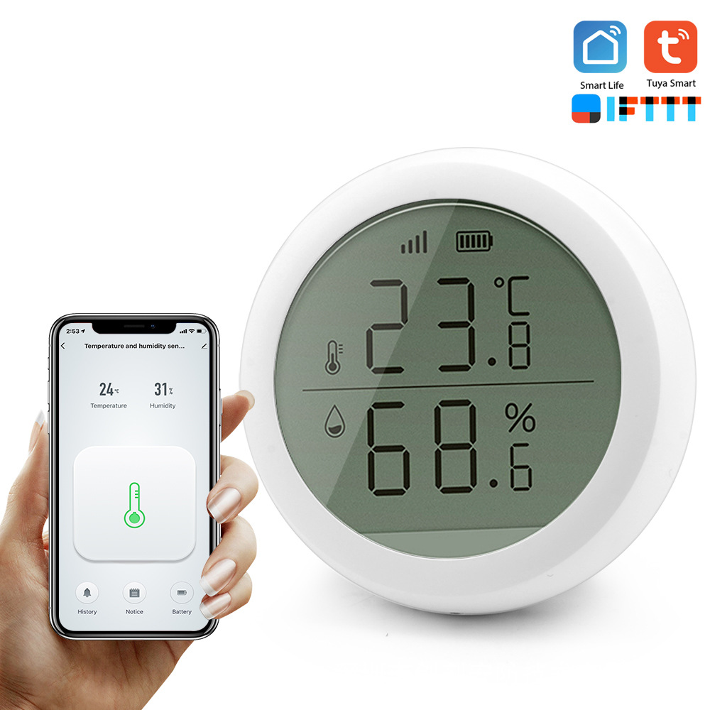 Termometr Higrometr Wewnętrzny Mały Monitor Mini Cyfrowy o Wysokiej Precyzji Czujnik Wilgotności Temperatury, LCD Bluetooth Przechowywanie Danych Dom