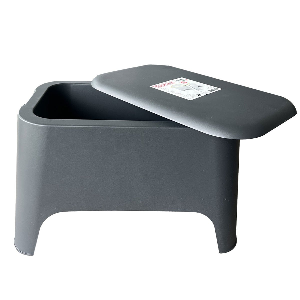 Tavolino in Resina da Esterno-Giardino Portaoggetti Petra Antracite - 8