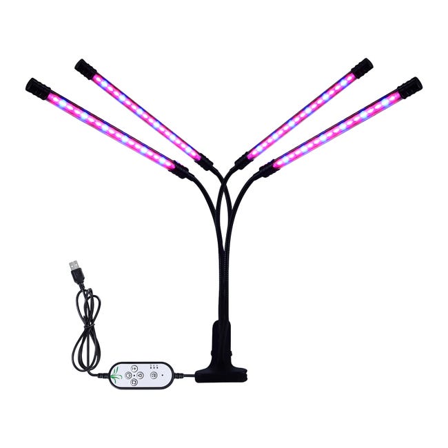 Barrina Lot De 4 Lampes De Croissance LED 61 Cm - Spectre Complet Métal