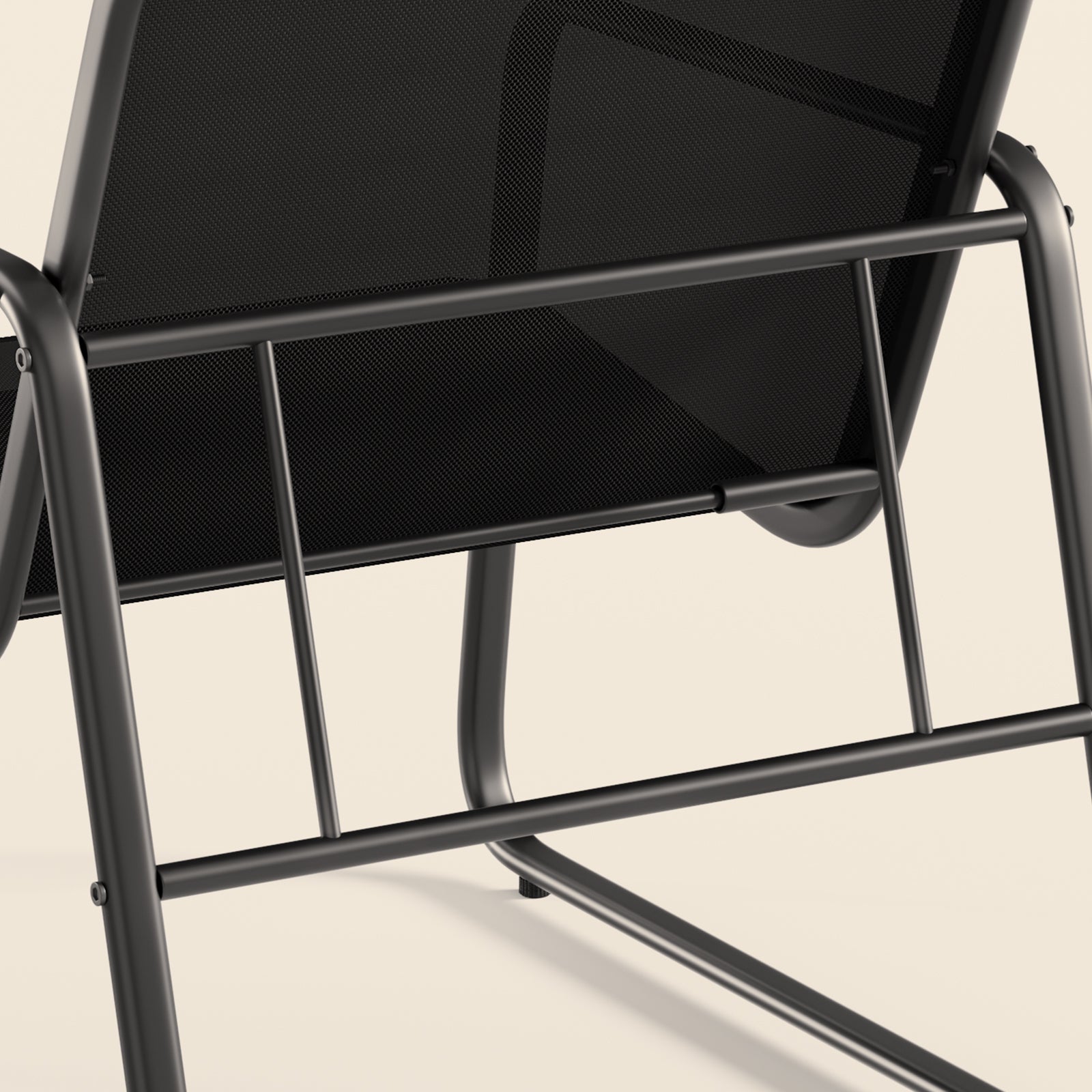 Salon de jardin encastrable en fer Noir 4 personnes - 4