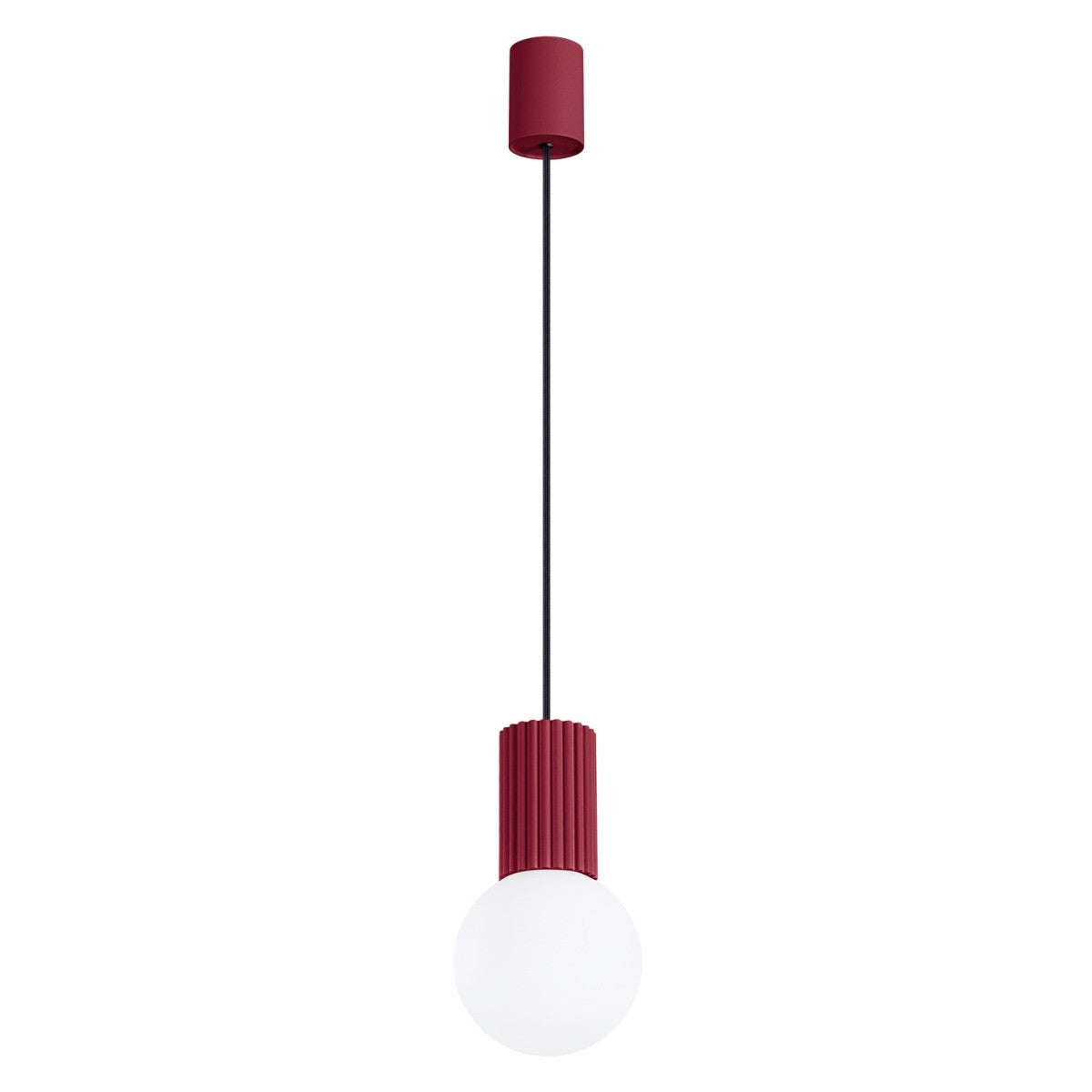 Lampa wisząca HALO burgundowo - biała 1 x G9 x 8W wym: 120 x 12 x 12 cm Sollux Lighting