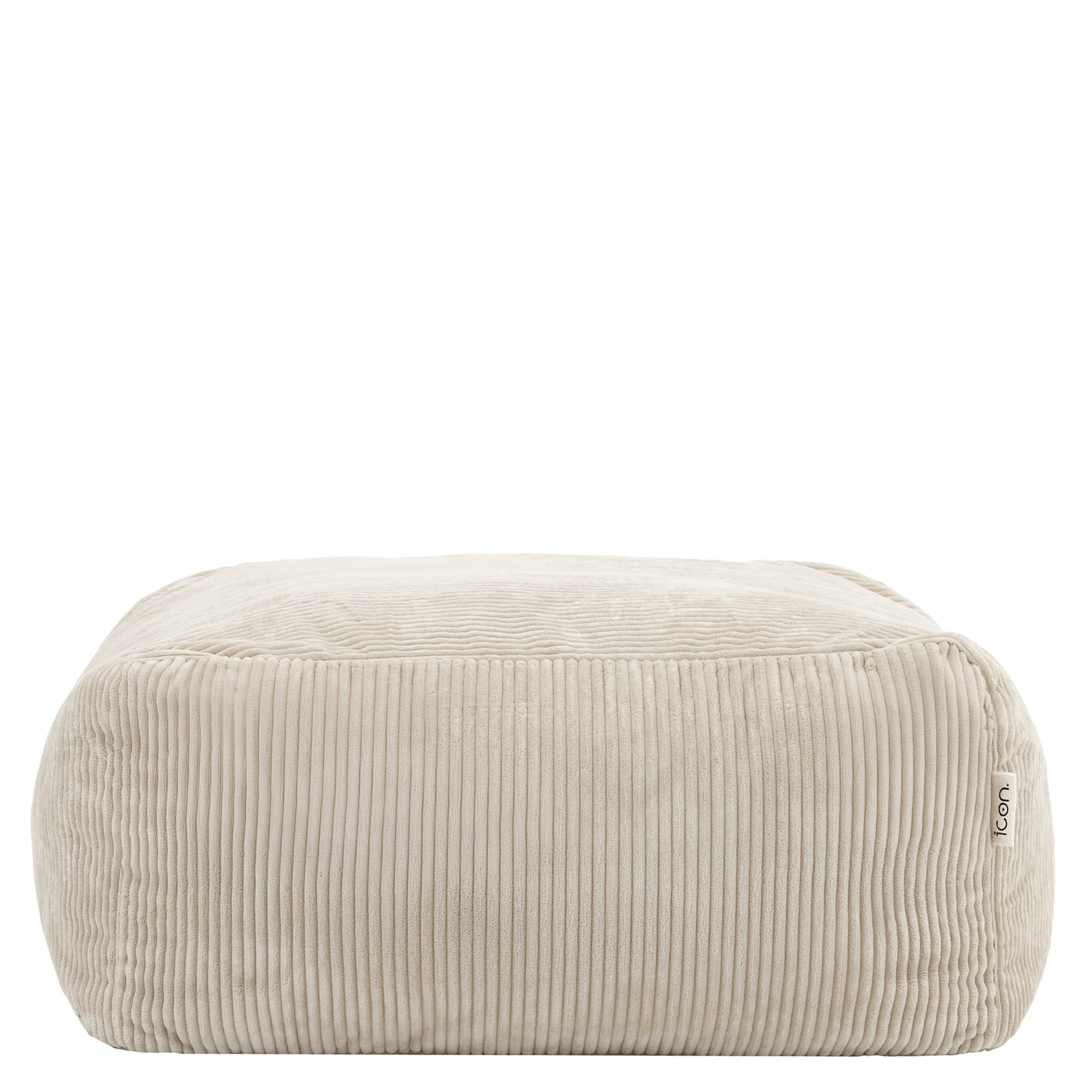 Pouf Icon repose-pieds modulaire en velours côtelé beige Oeko-Tex® - 4