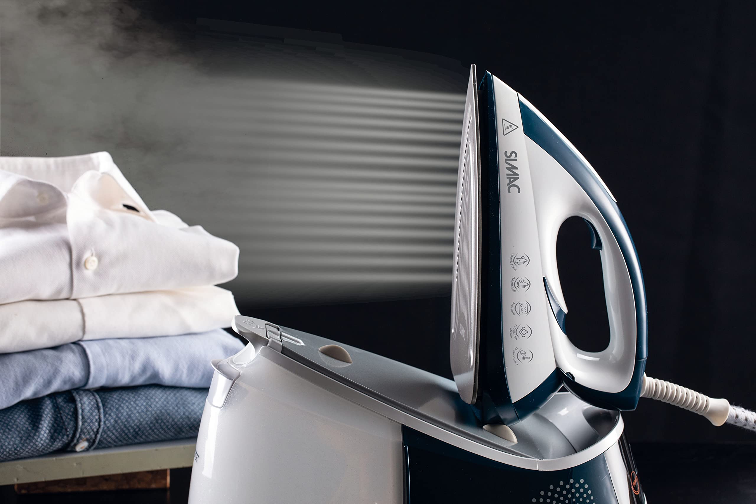 Simac 5573 Stiro Facile, Generatore di vapore, 6 bar, Display Digitale, 2400 W, Capacità Serbatoio 1,5 L, Bianco, Ariete - 3