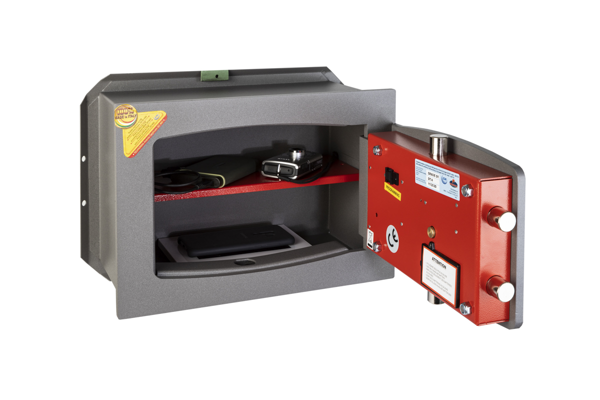 Coffre Fort Certifié En 14450:18-s2 À Emmurer Électronique - Technomax - Dt/4lp - H 27 X L 39 X P 24 Cm - 18 L - 3