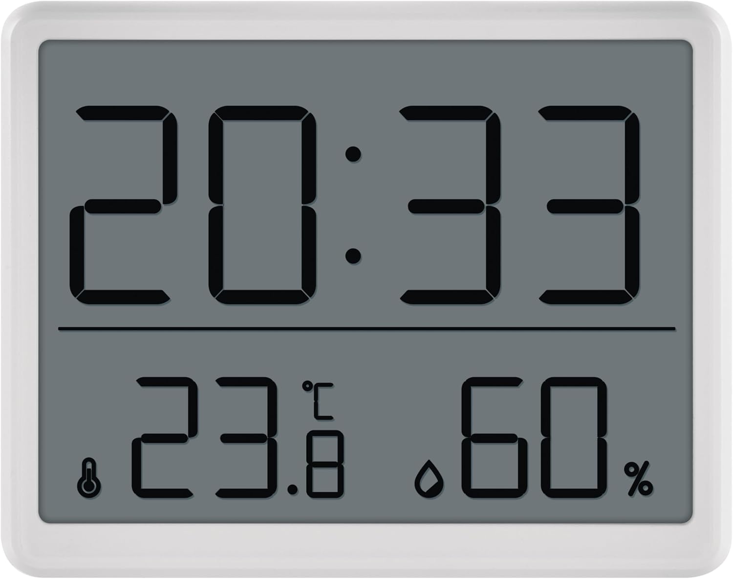 Cyfrowy termometr pokojowy i higrometr z zegarem do postawienia/zawieszenia/podparcia magnetycznego – wyświetlacz LCD z wartościami minimalnymi i