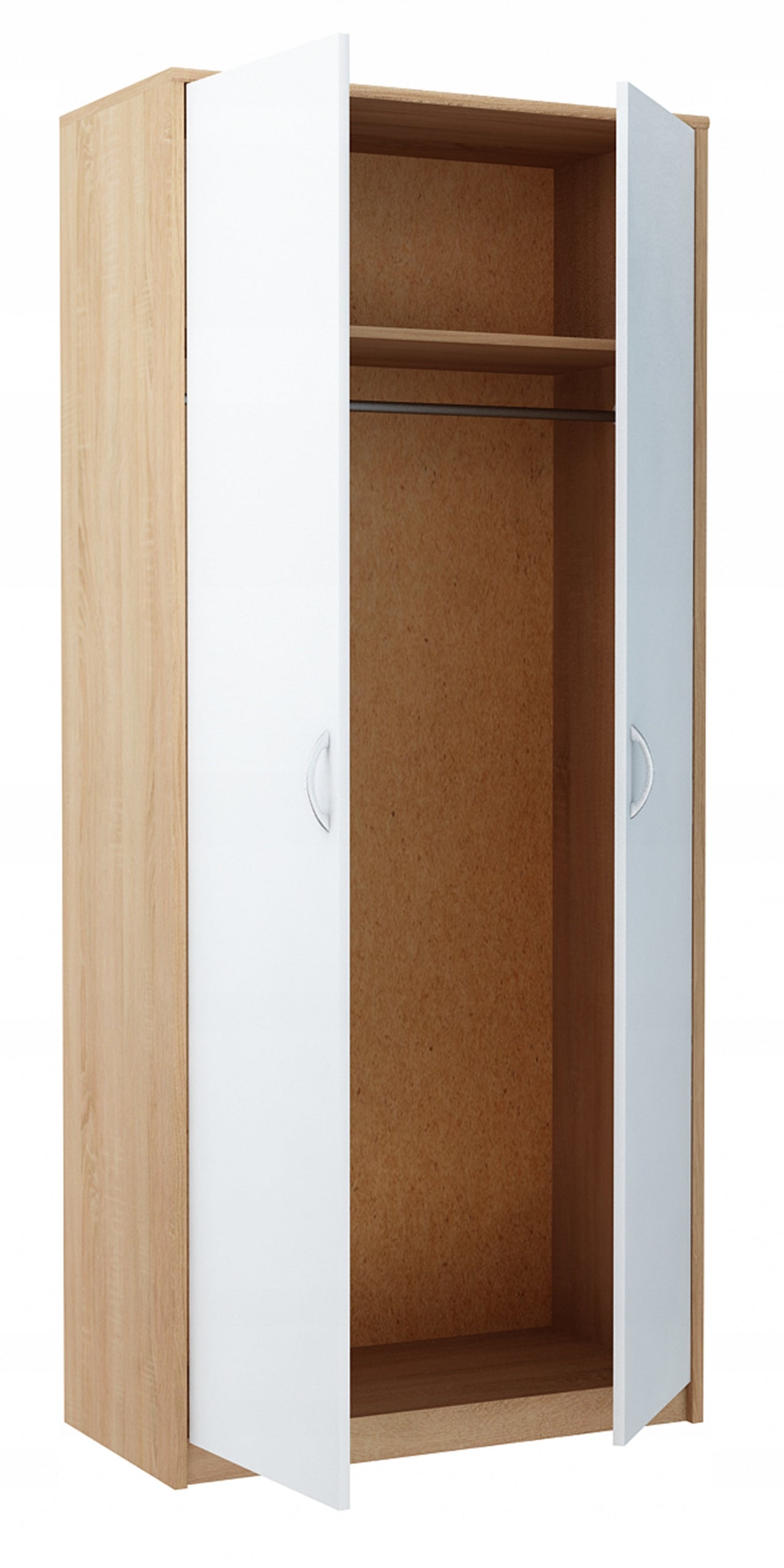 Szafa szafka 2D1P BIAŁY-SONOMA 85cm komoda regał - 2