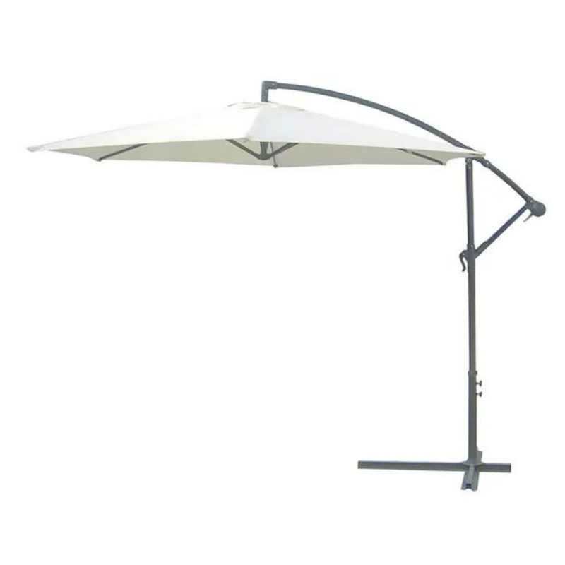 Bâche De Rechange Parasol Décentralisé MEGASHOPITALIA - 3x3 M - Polyester 250 G/m² - Velcro - Beige
