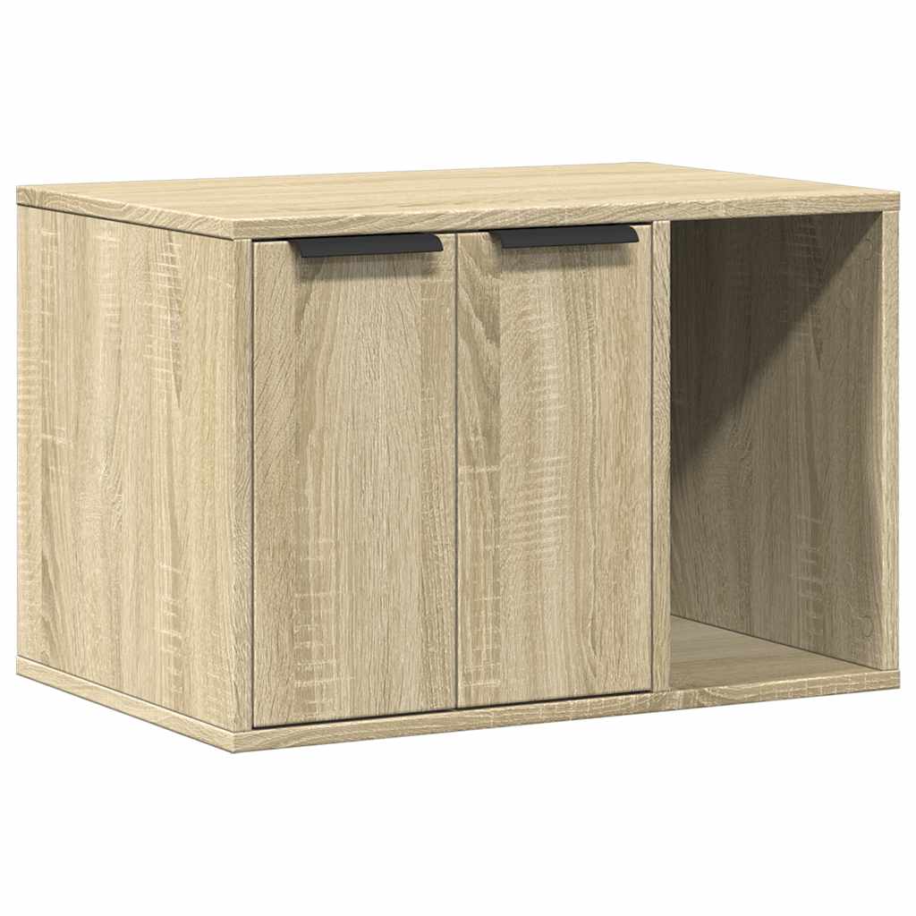 Meuble de bac à litière pour chat chêne sonoma bois ingénierie vidaXL - 2