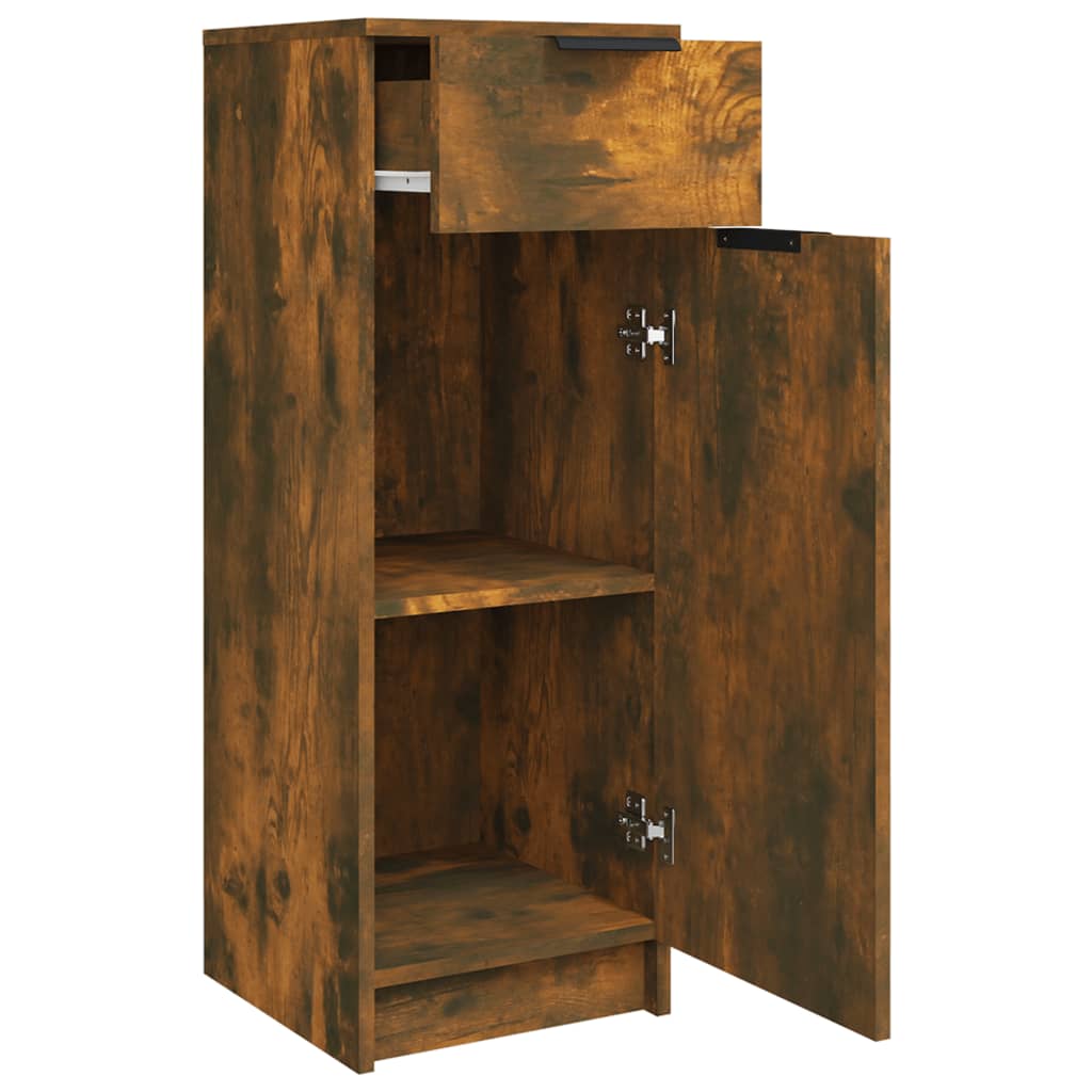 Armoire de bain Chêne fumé 32x34x90 cm Bois d'ingénierie vidaXL - 7