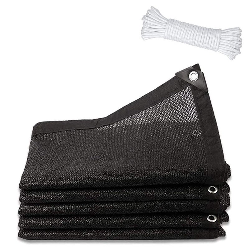 Siatka zacieniająca z oczkami - 2m x 4m - Siatka odporna na promieniowanie UV - do roślin ogrodowych, parasol ogrodowy - Z liną 4m