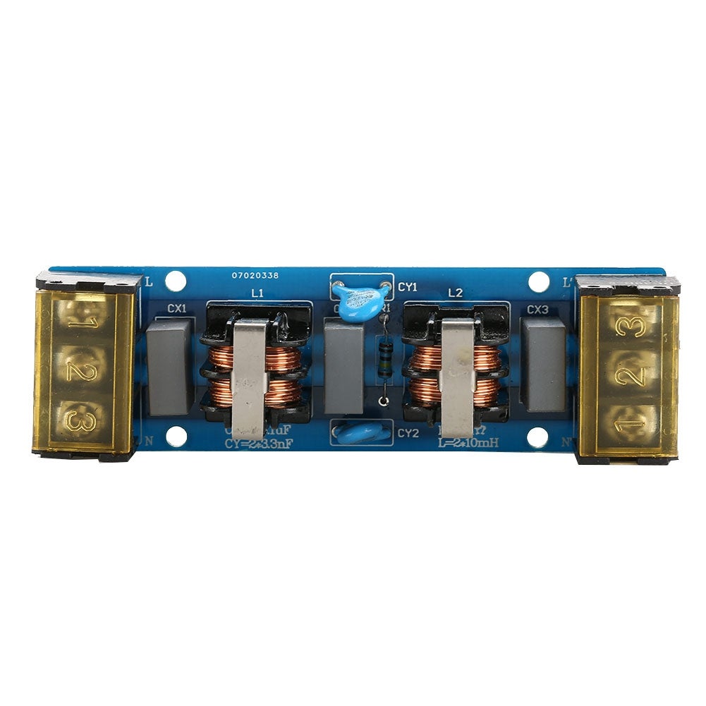 Pannello filtro passa-basso EMI ad alta frequenza a due stadi per alimentazione (6A) - 4