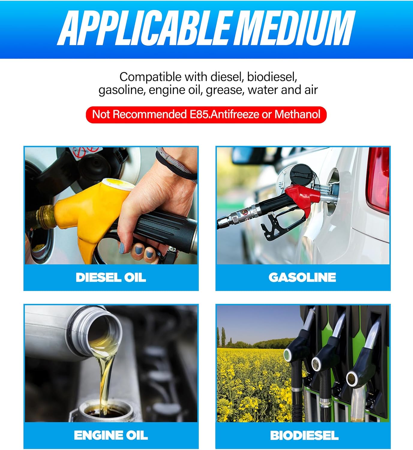 Tuyau de Carburant Voiture, Durite Essence Ø10 mm,Noir, Caoutchouc Nitrile,1 m,6 Colliers de Serrage, Pour Voitures, Tracteurs,Véhicules Tout Terrain - 5