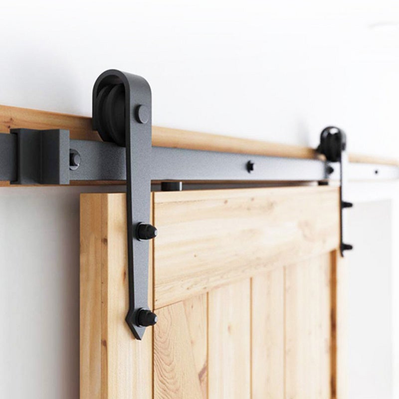 Rail Porte Coulissante Système de Porte Coulissante Ensemble d'accessoires pour Rail en bois Verre 150kg Pfeil 183CM - 5