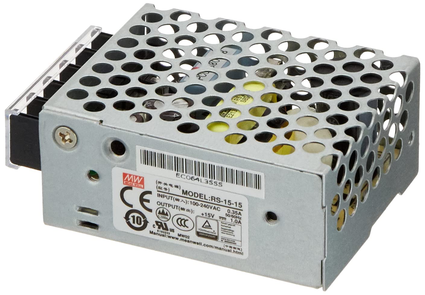 Alimentatore chiuso a singola uscita AC-DC RS-15-15 Mean Well - 2