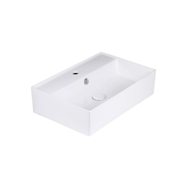 Umywalka nablatowa Uptrend TORINO biały połysk, z otworem na baterię oraz przelewem 1 szt.