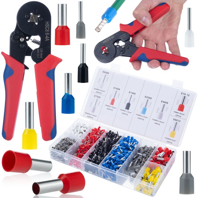 Zaciskarka do Tulejek Izolowanych – Zakres Pracy 0.25–10.0 mm2 | Zestaw 1200 Tulejek | Automatyczne Dopasowanie Rozmiaru
