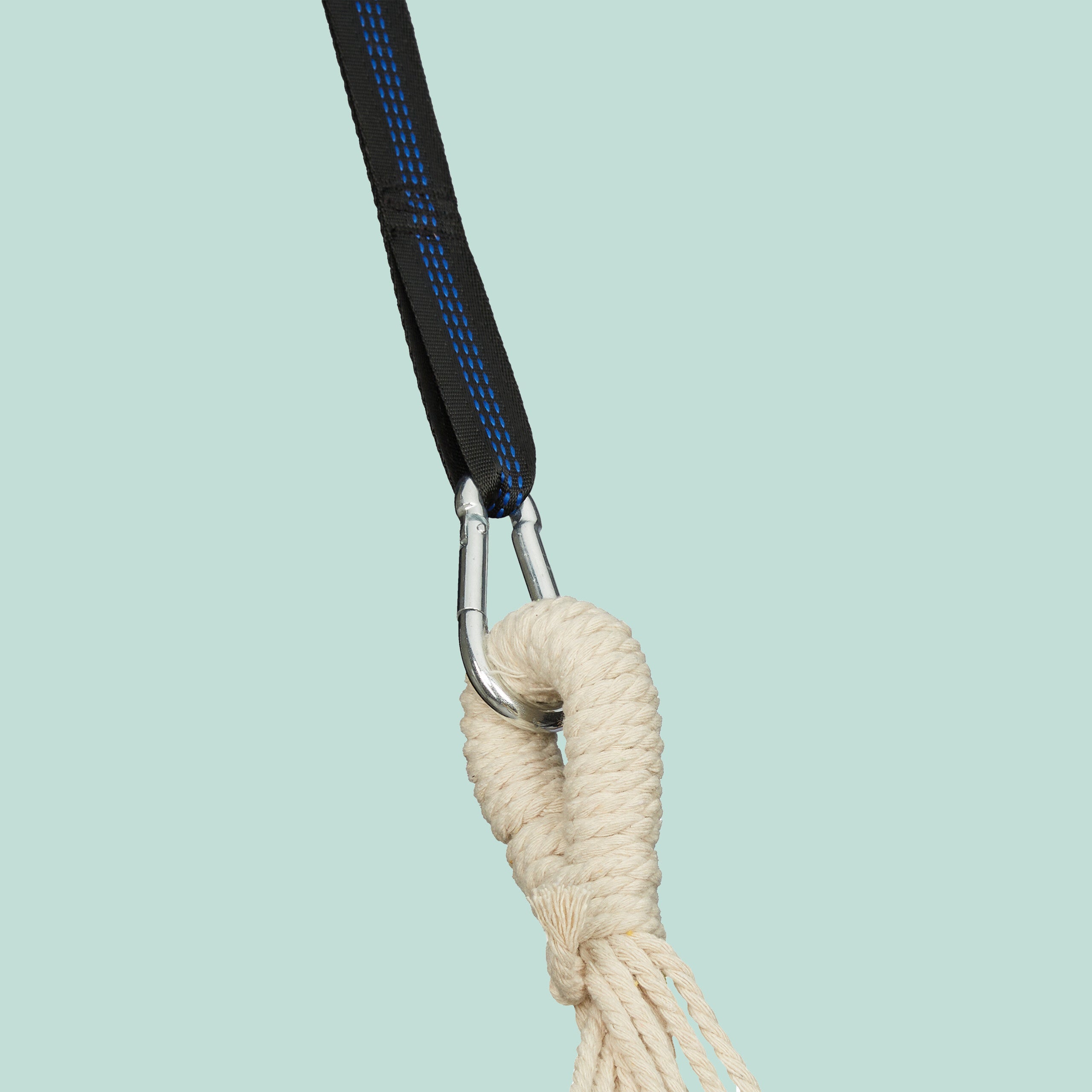 Hamac en coton, LxP : 150x190 cm, avec kit de fixation, jusqu’à 300 kg, transportable, XXL, multicolore, Relaxdays - 8