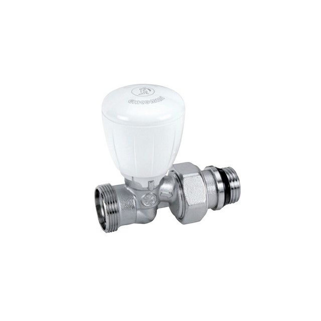 Robinet De Radiateur Équerre Giacomini R421 TG - Raccord F 1/2" - Thermostatable - Chromé