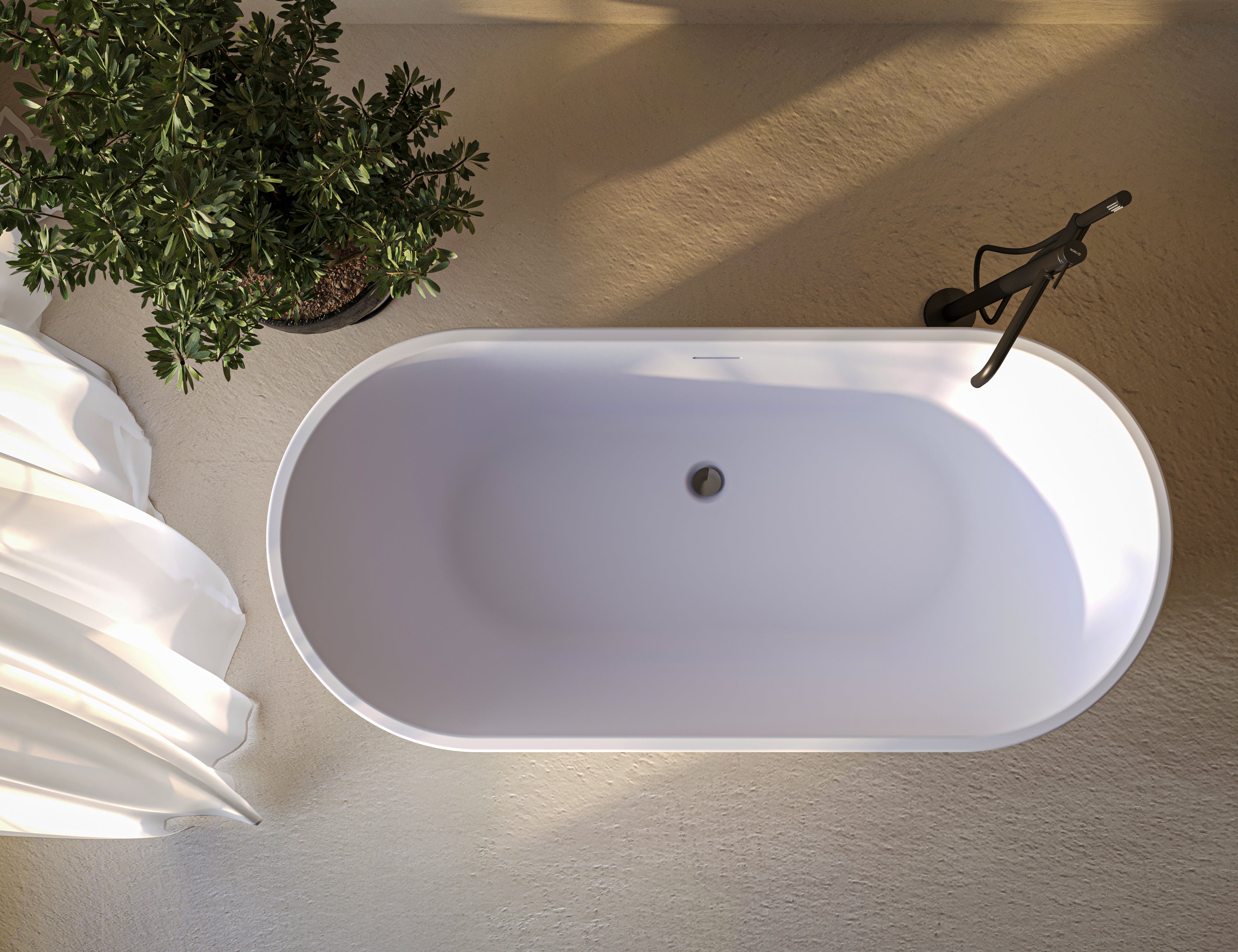 METROPOLE - Bañera exenta HUDSON blanco - 150x75cm - 3