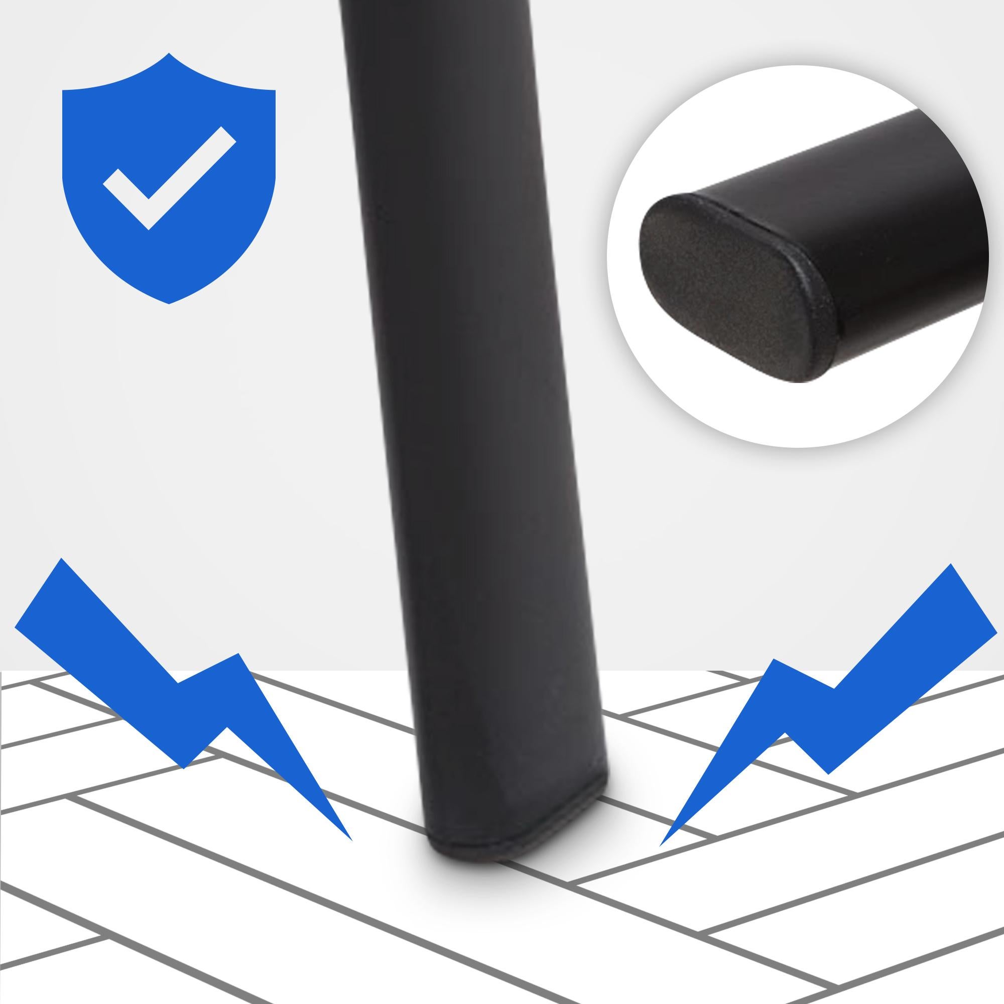 Sedia visitatore Ken tessuto nero - 3