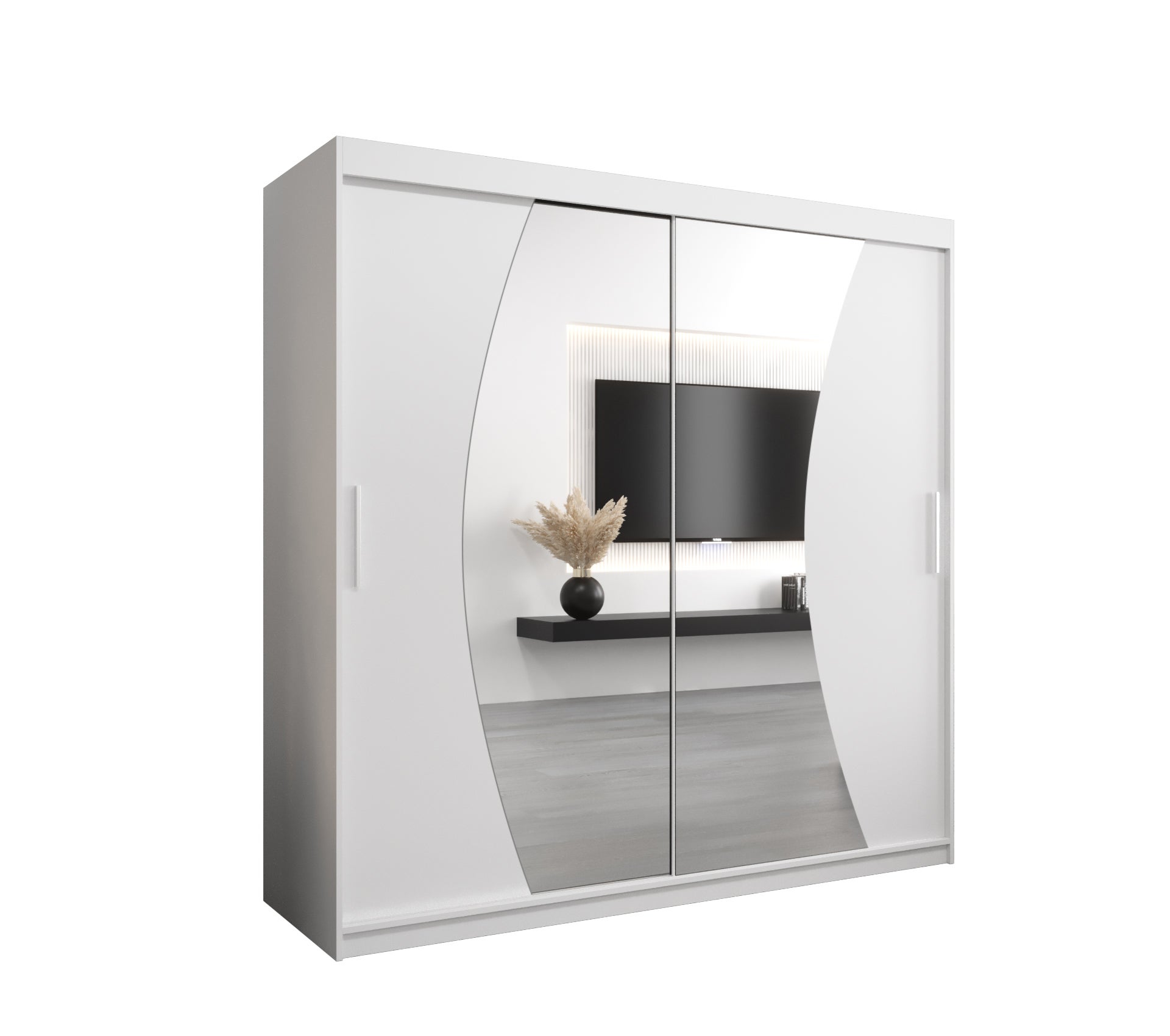 Szafa przesuwna garderoba WAVE 200 x 62 x 200 cm Biały - Abiks Meble